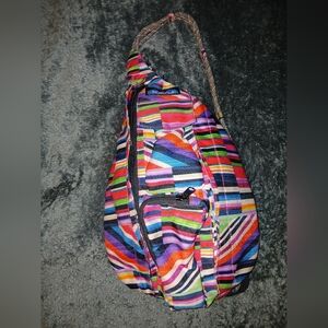 Kavu Vibrant Multicolor Striped Sling Bag